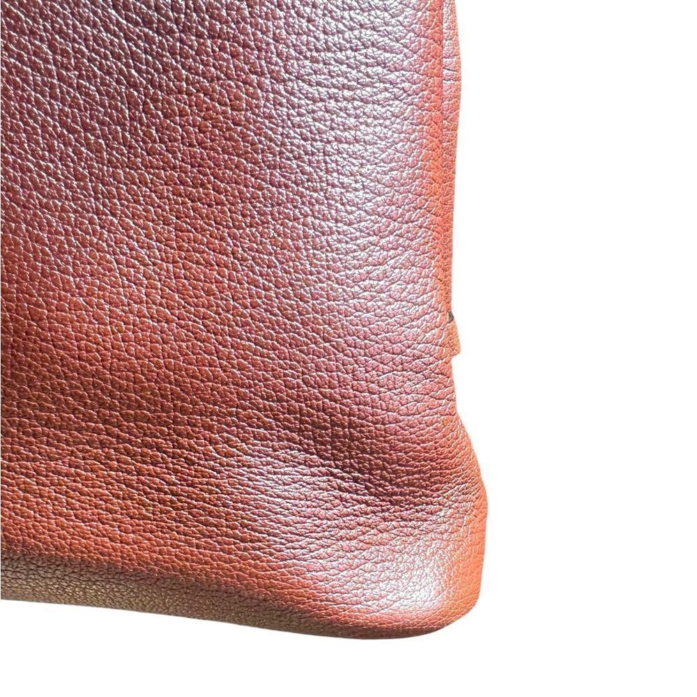 BVLGARI Brown Grained Leather Becky Handbag - Picture 12 of 16